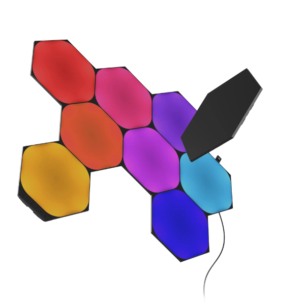 Nanoleaf Shapes Hexagons Smarter Kit 智能拼裝照明燈(9個六角形燈板Smarter Kit)【香港行貨】