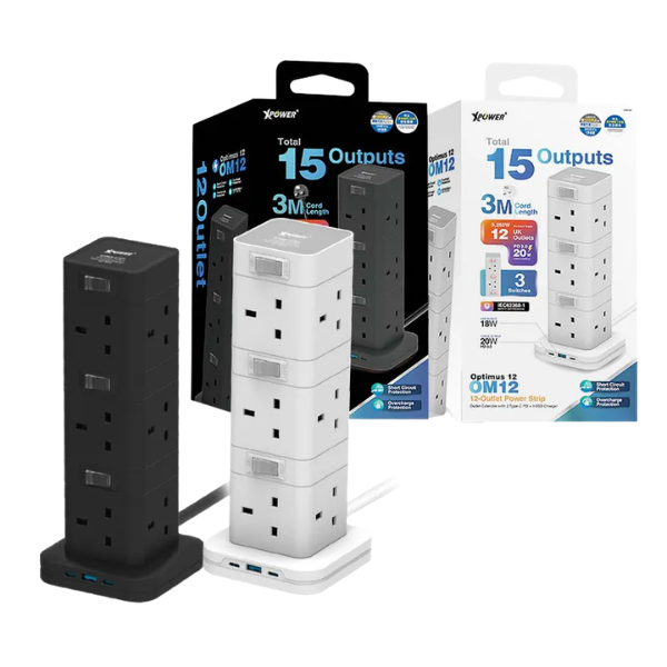 XPower Optimus12 OM12 全港首款直立式15輸出開關拖板【原裝行貨】