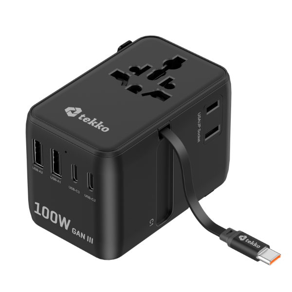 Tekko Travel 100W PD3.1 GaN 通用旅行轉插【原裝行貨】