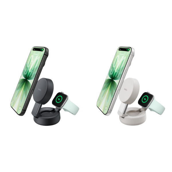Belkin UltraCharge Pro Qi2 2合1 25W 可摺疊磁吸充電器【原裝行貨】