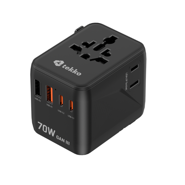 Tekko Travel 70W PD3.1 GaN 通用旅行轉插【原裝行貨】