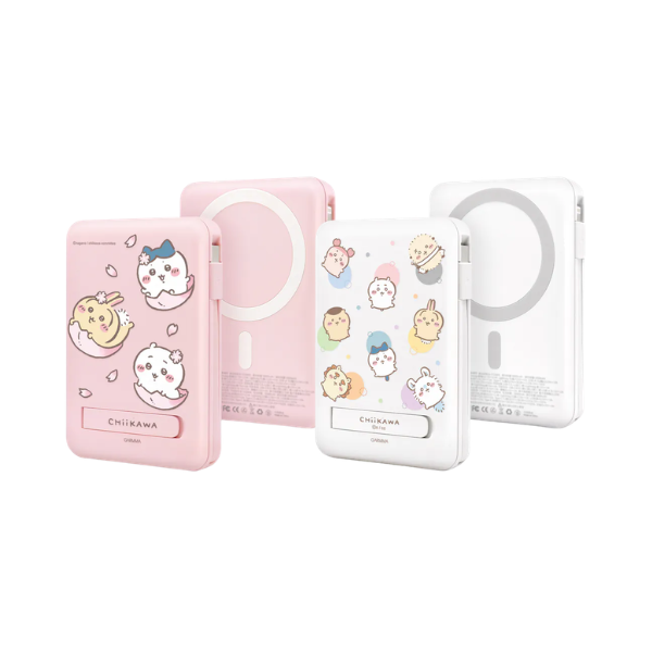 Garmma 永橙 Chiikawa 吉伊卡哇磁吸帶線五合一行動電源【原裝行貨】