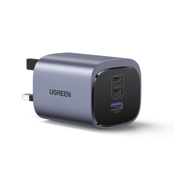 uGreen 65W 3-Port 2C1A 新型 GaN 快速充電插頭【原裝行貨】