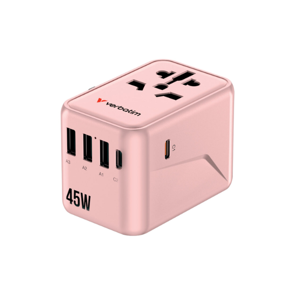 Verbatim 5 Port PD 3.0 45W Travel Adaptor 旅行插頭 32123【原裝行貨】