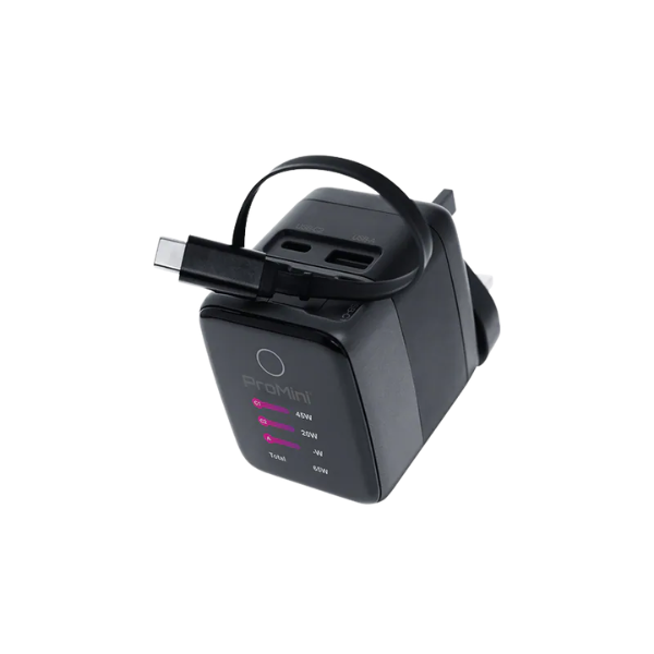 Magic Pro ProMini GTC70P (UK版) UI顯示PD3.0 GaN 70W內置線插牆式快速充電器【原裝行貨】