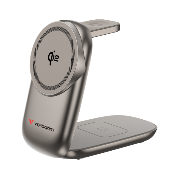 Verbatim 3-in-1 Qi2 無線充電基座 67038【原裝行貨】