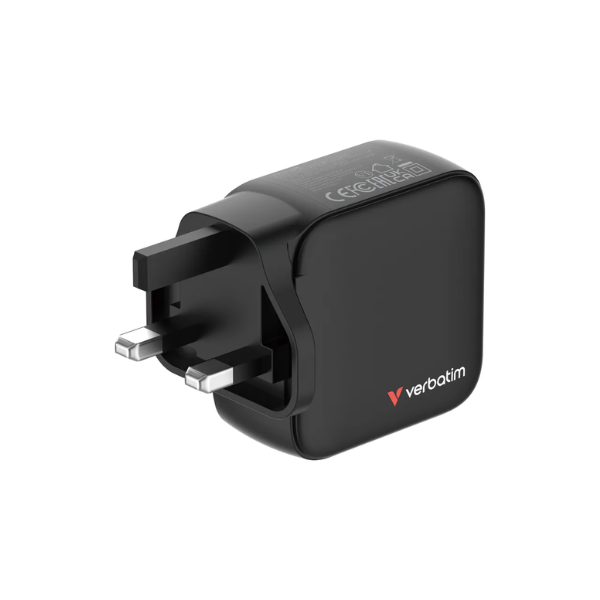 Verbatim 65W 迷你GaN牆式充電器(帶顯示屏+英規插頭) 30246【原裝行貨】