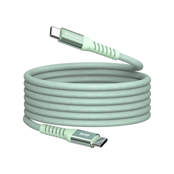 VERBATIM 60W USB-C 至 USB-C 磁吸充電傳輸線 31859/31864【原裝行貨】