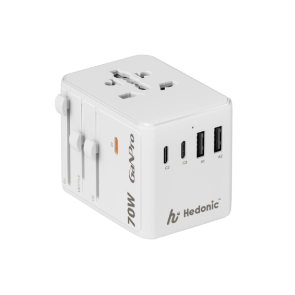 Hedonic 5位 PD 3.0 70W GAN Pro 通用旅行轉插 81071, 81072【香港行貨】
