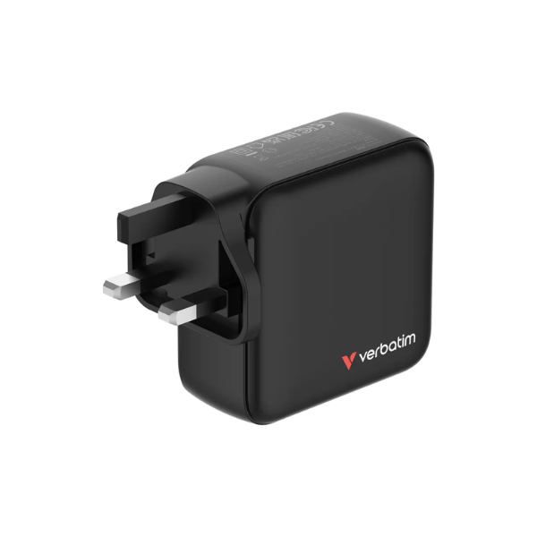 Verbatim 140W 迷你GaN牆式充電器 (帶顯示屏+英規插頭) 30248【原裝行貨】