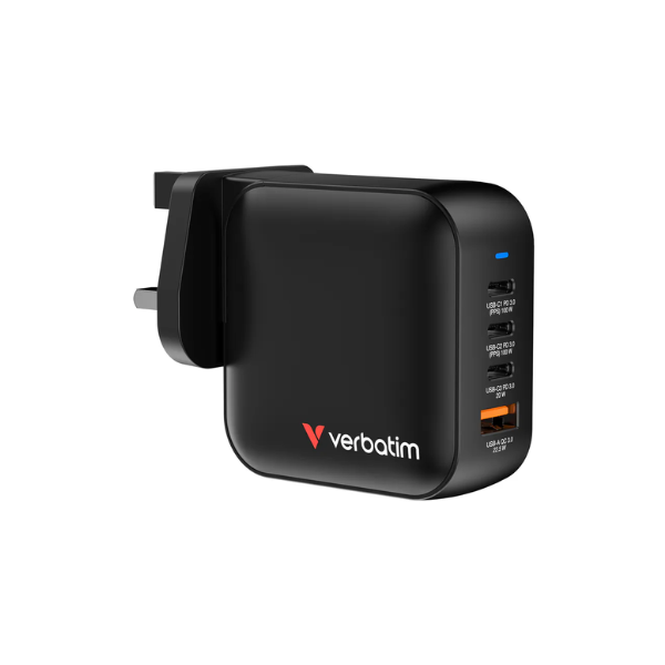 Verbatim 32058 100W GaN 充電器(MGaN100-4)【原裝行貨】