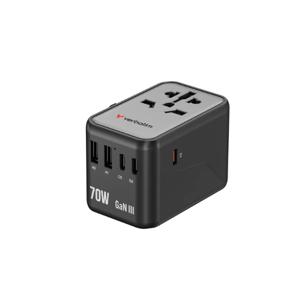Verbatim 5 Port PD 3.0 70W GAN III Travel Adaptor 旅行插頭 32124【原裝行貨】