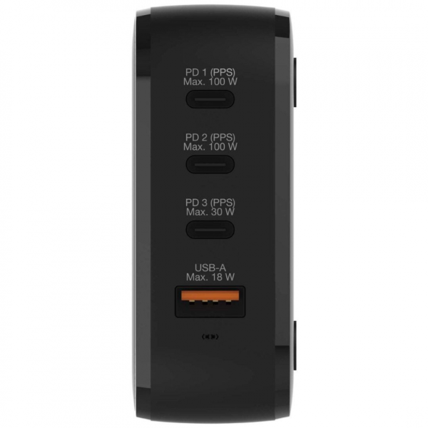 Verbatim 4端口150W PD & QC 3.0 GaN充電器 (附AC電源線+直立底座) 66910【香港行貨】