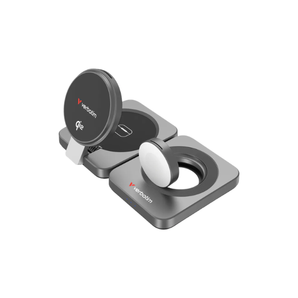 Verbatim Qi2 3-in-1 Wireless Charger 3合1無線充電器 67032/67033【原裝行貨】