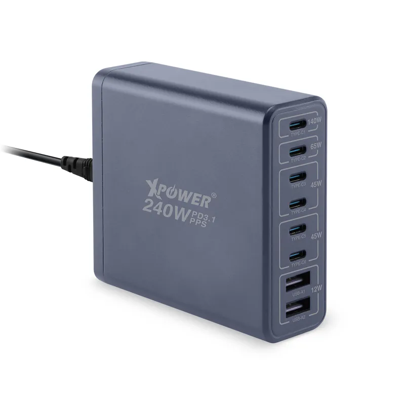XPower PC240GaN 240W 8輸出 PD3.1/PPS 桌上型GaN充電器【原裝行貨】