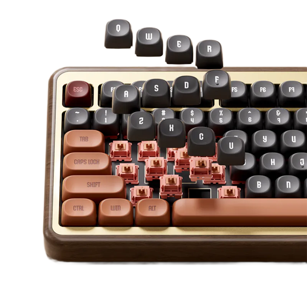 Akko MU02 三模紅木軸 -胡桃木色 三模 RGB 機械鍵盤(KB-AMU02AR)【原裝行貨】