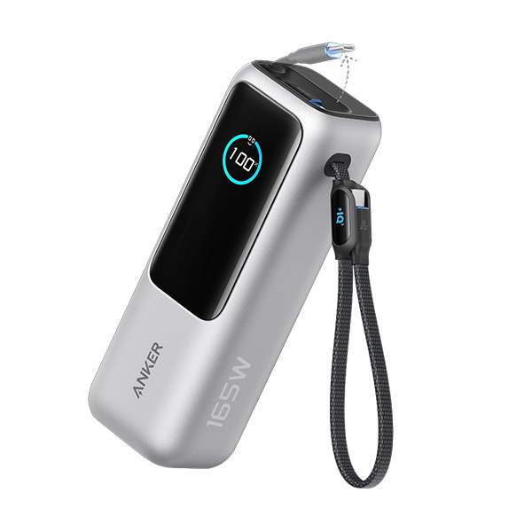 Anker A1695 Power Bank 筆記本自帶線行動電源 (25K, 165W, Built-In and Retractable Cables) A1695【原裝行貨】