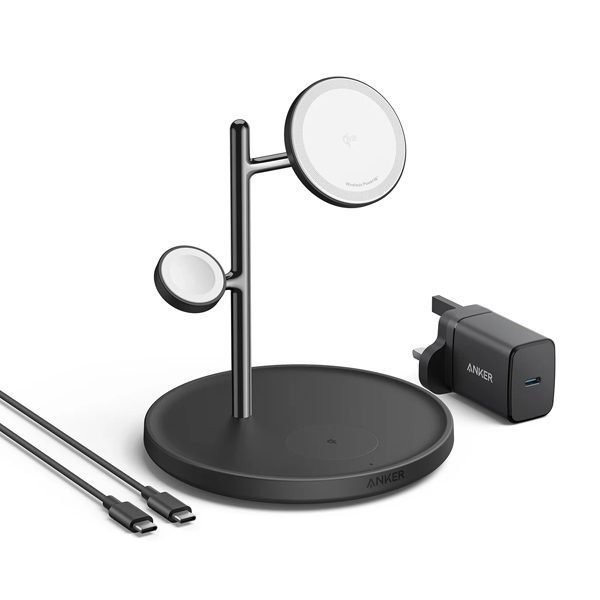 Anker MagGo Wireless Charging Station (3-in-1 Stand) Qi2 三合一無線充電器 B25M3【原裝行貨】