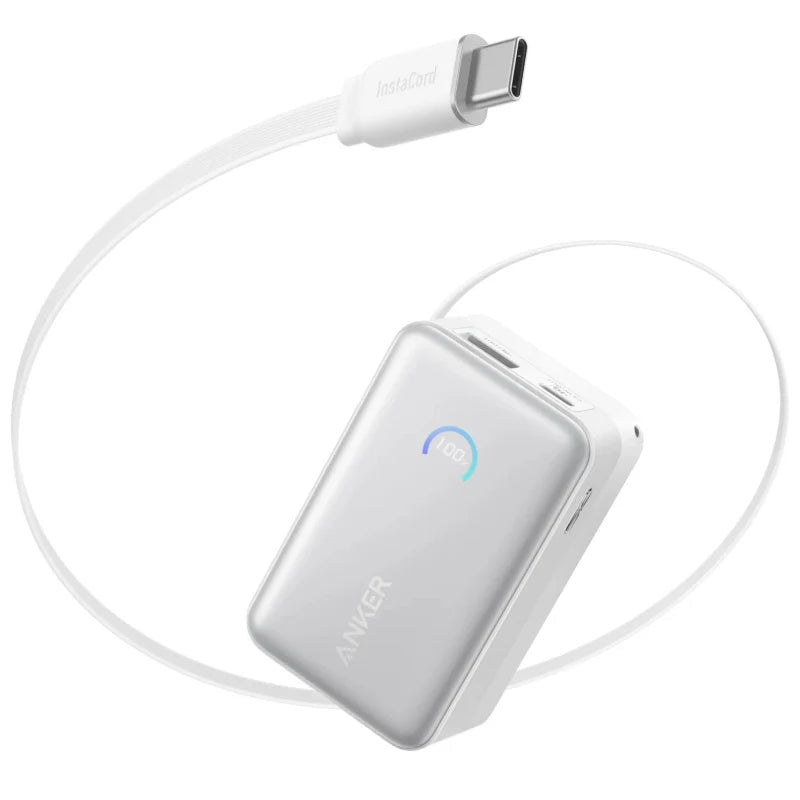 Anker Nano 10000mAh Power Bank (45W, Built-In Retractable USB-C cable) 3輸出行動電源 A1638【原裝行貨】