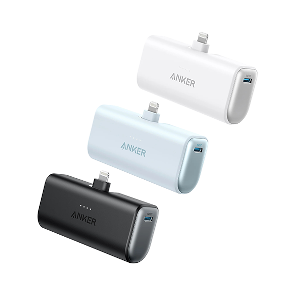 Anker Nano 5000mAh Power Bank (12W, Built-In Lightning Connector) 小型便攜行動電源 A1645【原裝行貨】