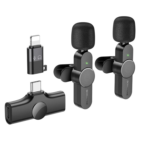 BOROFONE BFK12 雙嘜款洛雅領夾式無線數位麥克風(IPHONE/Type-C)【原裝行貨】