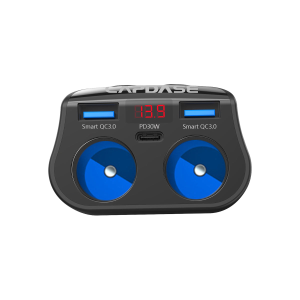 Capdase PowerDrive B248M 點煙頭一開二連PD充電器 USB PD 3.0 & QC 3.0 Socket Car Charger CA00-PD201【原裝行貨】
