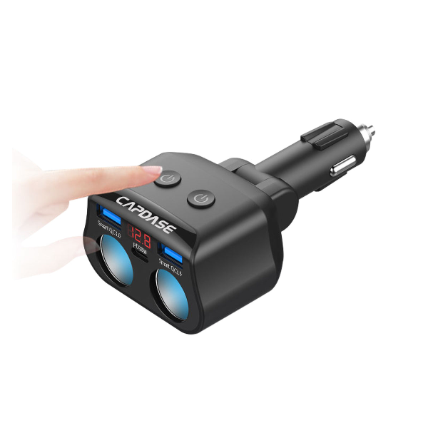 Capdase PowerDrive B248M 點煙頭一開二連PD充電器  USB PD 3.0 & QC 3.0 Socket Car Charger CA00-PD201【原裝行貨】