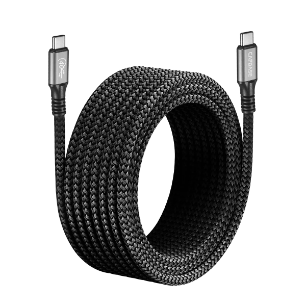 Capdase USB 4.0 METALLIC CC40G USB-C To USB-C 8K 40G 100W Sync and Charge Cable 1.2M HC00-30G1【原裝行貨】