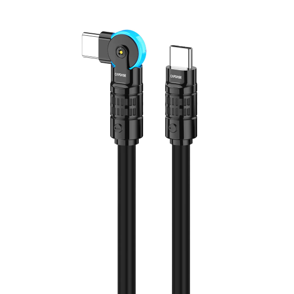 Capdase Rotary 旋轉頭 C to C 充電線 MET-CC60 USB-C To USB-C 60W Sync and Charge Cable 2M HC00-4211【原裝行貨】
