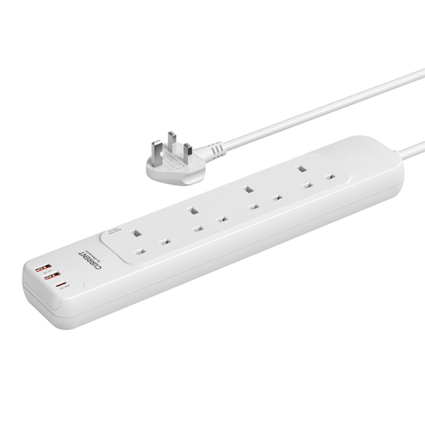 Elementz Power Strip 4位拖板 (2A1C PD-30W Max / 6.5尺) 排插