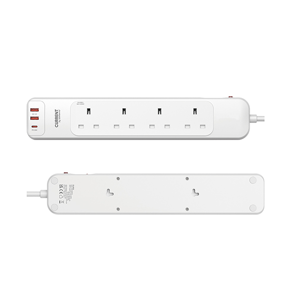 Elementz Power Strip 4位拖板 (2A1C PD-30W Max / 6.5尺) 排插
