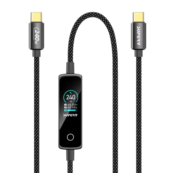 SUPERV RT240 240W TFT數位顯示屏快速充電線【原裝行貨】