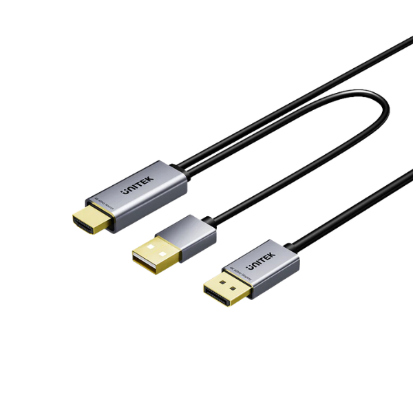 Unitek V1714AGY01 HDMI 轉 DisplayPort 4K 影音轉換線 (1.8M)【原裝行貨】