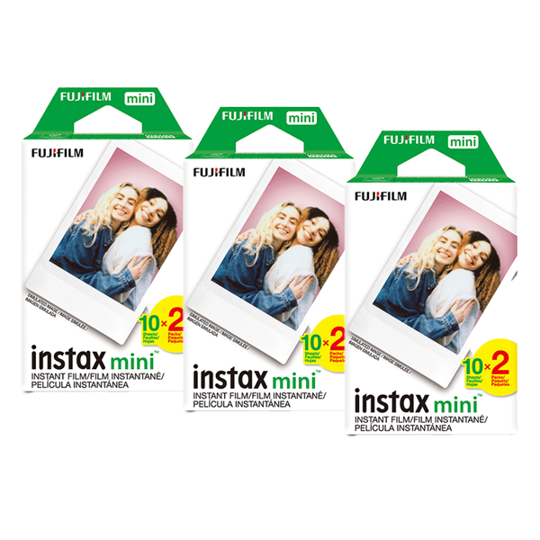 【免運費】Fujifilm Intax Mini Film White 2-Pack 即影即有相紙 (3/5/10件裝)