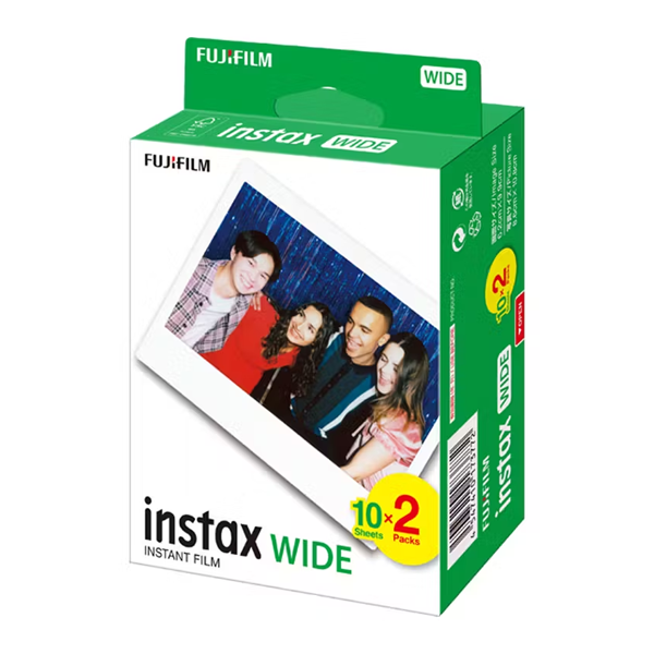 【免運費】Fujifilm Instax Wide Film White 2-Pack 即影即有相紙 (3/5/10件裝)