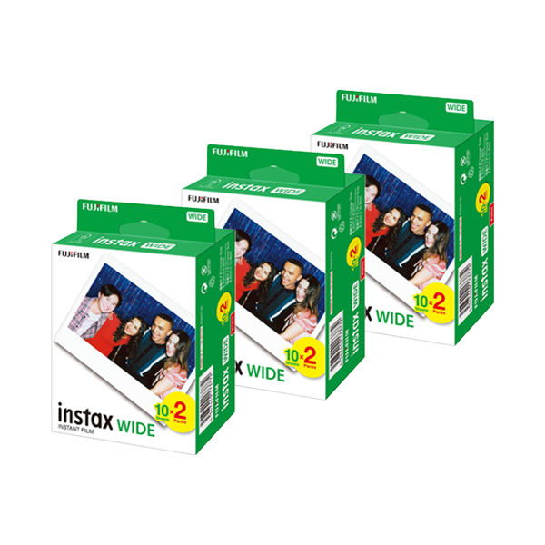 【免運費】Fujifilm Instax Wide Film White 2-Pack 即影即有相紙 (3/5/10件裝)
