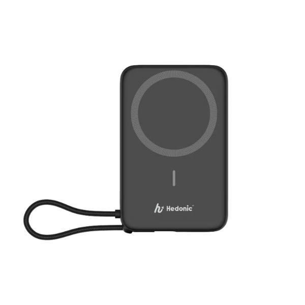 Hedonic MagSafe Type C PD 3.0 20W 流動充電池連嵌入式線和支架 10000mAh (81061 黑 / 81062 白)【3C認證】【原裝行貨】