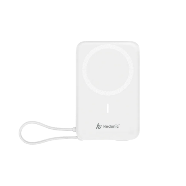 Hedonic MagSafe Type C PD 3.0 20W 流動充電池連嵌入式線和支架 10000mAh (81061 黑 / 81062 白)【3C認證】【原裝行貨】