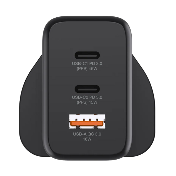 Hedonic 3 Port PD 3.0 45W GAN Pro 迷你插牆式充電器 (81063 黑/81064 白) 【原裝行貨】