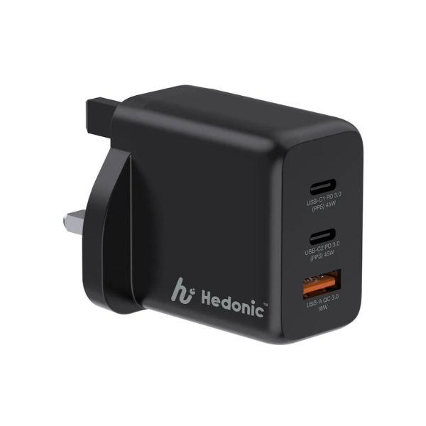 Hedonic 3 Port PD 3.0 45W GAN Pro 迷你充電器【原裝行貨】