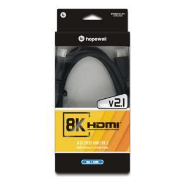 Hopewell 8K HDMI 2.1 傳輸線 (1.5M/2M) HDC-8K1521/HDC-8K2021【原裝行貨】