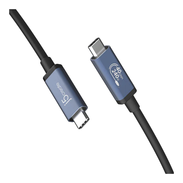 J5Create JUC29L08 USB4 Gen3x2 40Gbs/240W EPR全功能極速傳輸線【原裝行貨】
