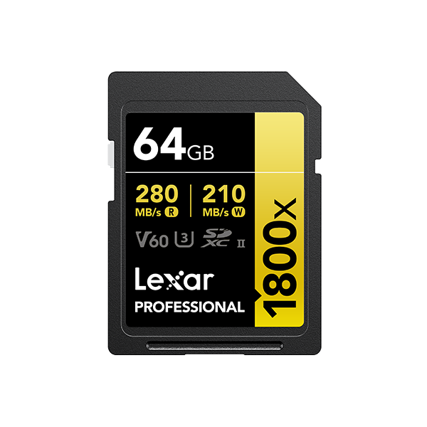 Lexar® Professional 1800x SDXC™ UHS-II Card GOLD Series【原裝行貨】