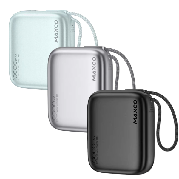 MAXCO Cube 22.5W 內置Type-C充電線迷你移動電源 10000mAh MP51【原裝行貨】【3C認證】