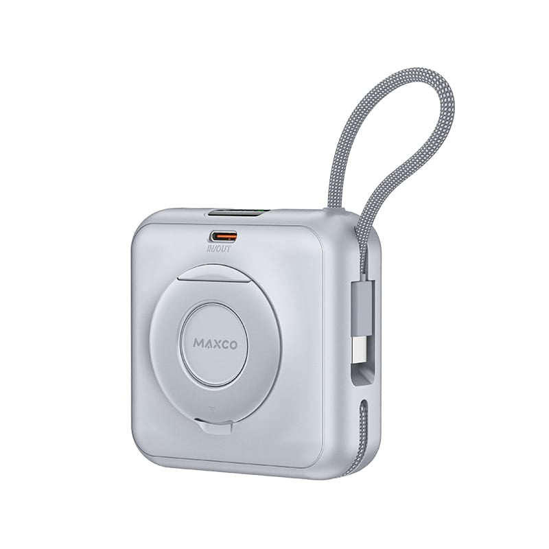 MAXCO Mini MagSafe 支架磁吸無線充電池10000mAh MP65【原裝行貨】【3C認證】