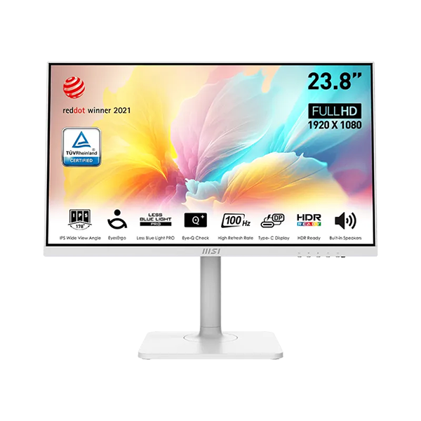 MSI Modern MD2412P 24" FHD IPS 100Hz 1ms 白色 高刷新螢幕【原裝行貨】