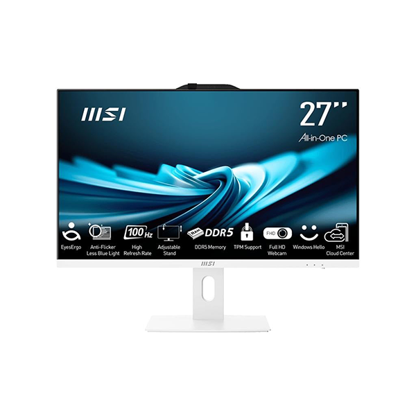 MSI PRO AP272P 14M 一體式桌上型電腦 27" FHD IPS 100Hz/i7-14700/16GB/1TB/UHD/Win11 Pro 白色 AI-AP27147【原裝行貨】