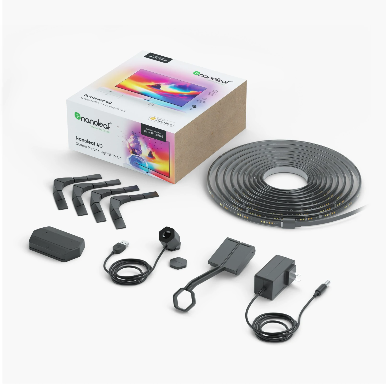 Nanoleaf 4D Screen Mirror + Lightstrip Kit 鏡像影畫系統(TVs & Monitors Up to 65"/85″)【香港行貨】