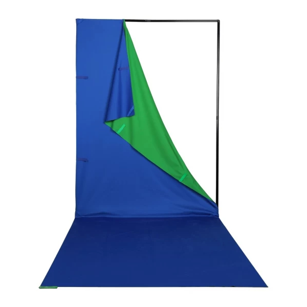 PHOTTIX Q- DROP COLLAPSIBLE BACKDROP KIT 綠幕背景套裝 (4-COLOR,1.5M*4M)【原裝行貨】