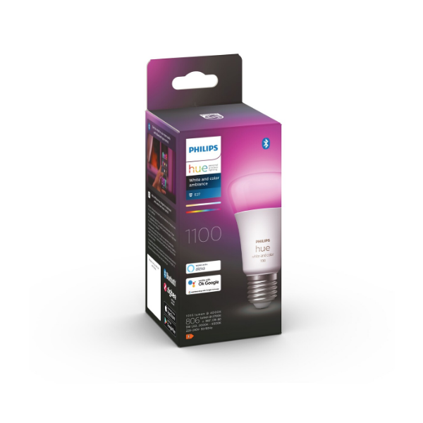 Philips 飛利浦 Hue White And Color Ambiance 11W A60 E27 Bulb (Bluetooth) 白光+彩光 1100lm【原裝行貨】